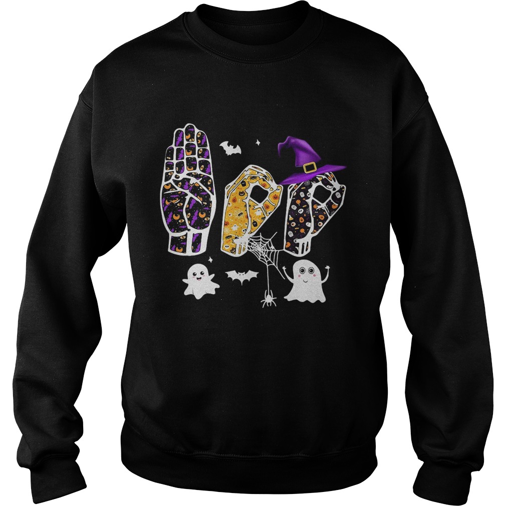 Asl Boo Halloween Sweatshirt