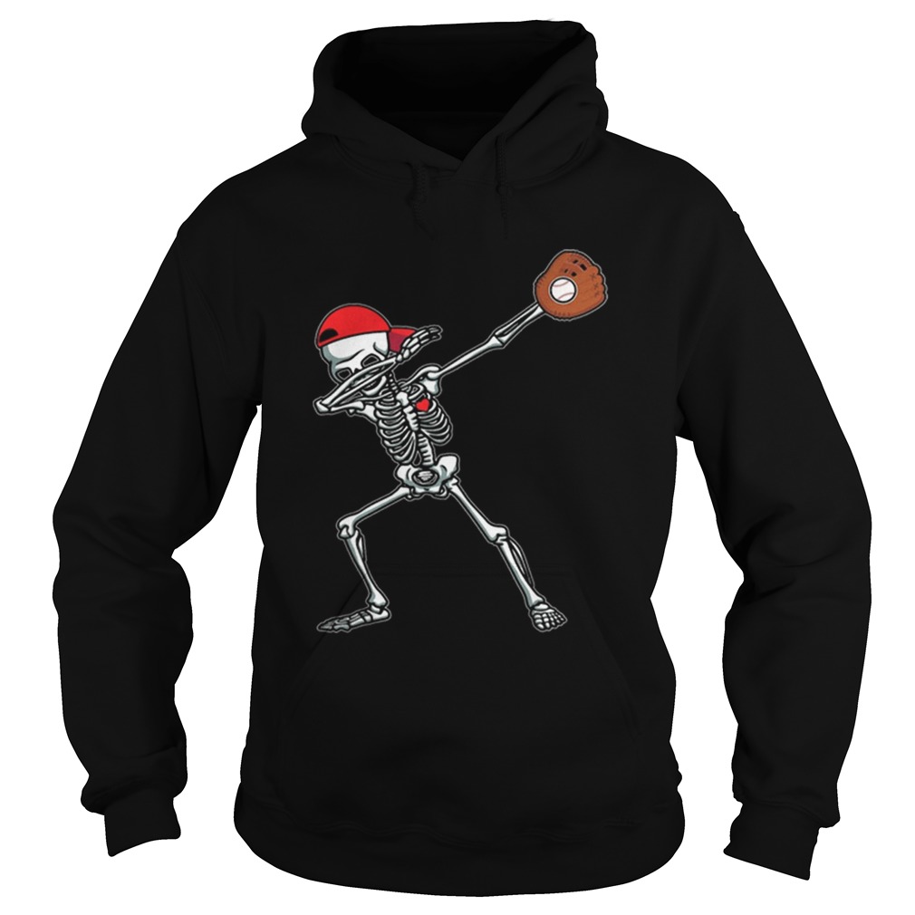 Awesome Dabbing Skeleton Baseball Funny Halloween Gift Boys Hoodie