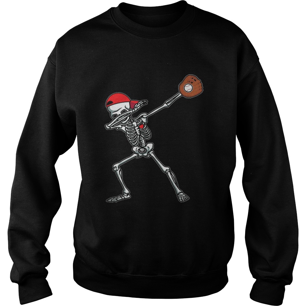 Awesome Dabbing Skeleton Baseball Funny Halloween Gift Boys Sweatshirt