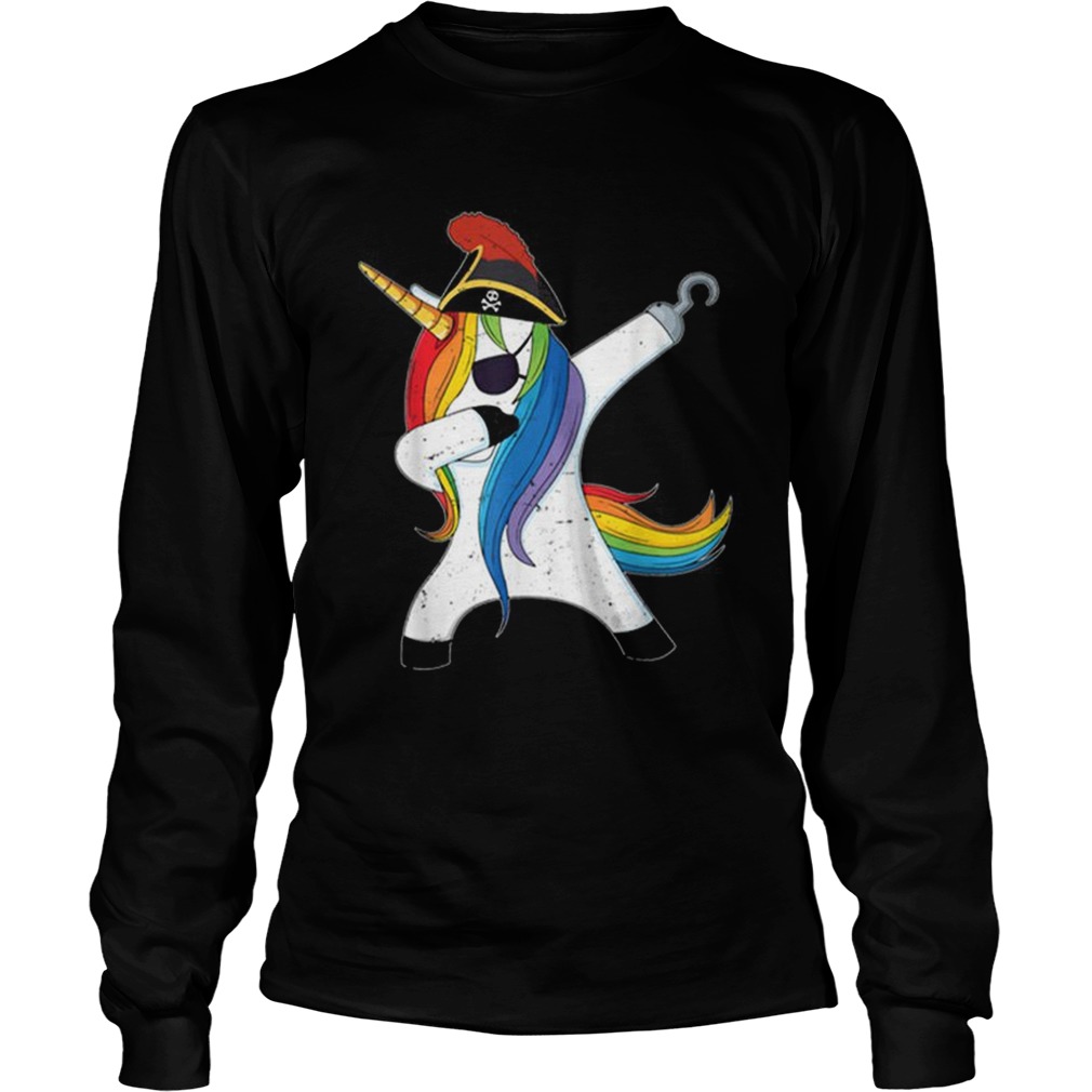 Awesome Dabbing Unicorn Pirate Halloween Costume Gift LongSleeve