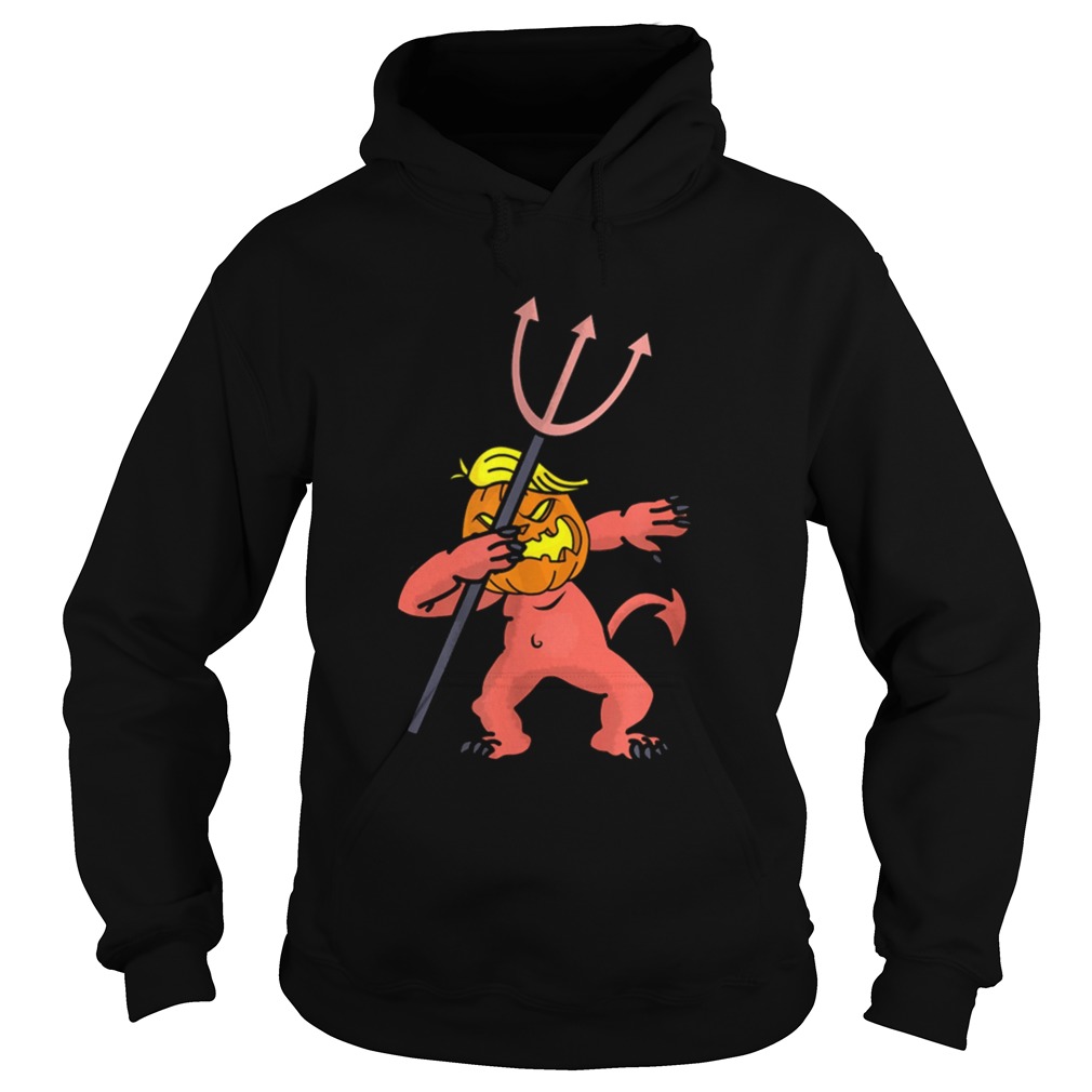 Awesome Trump Halloween Trumpkin Funny Devil Dabbing Dab Pumpkin Hoodie