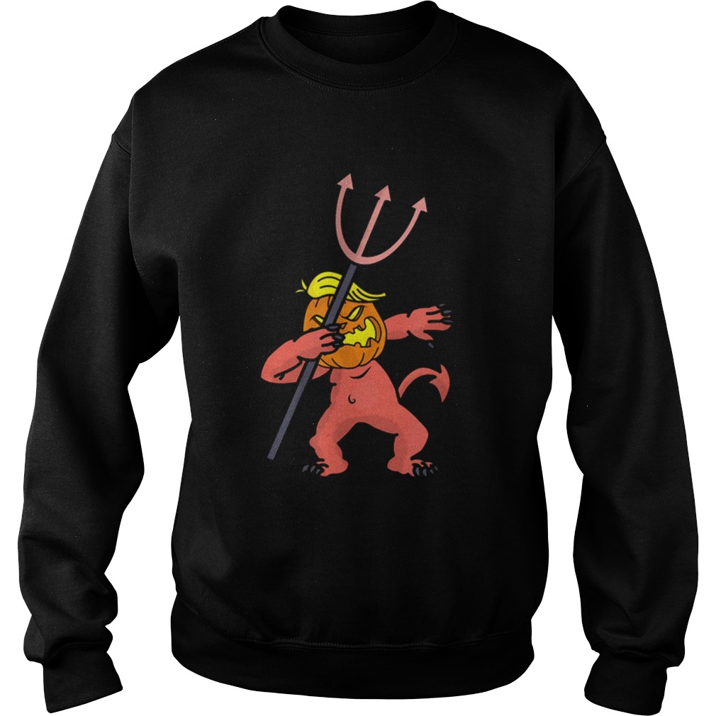 Awesome Trump Halloween Trumpkin Funny Devil Dabbing Dab Pumpkin Sweatshirt