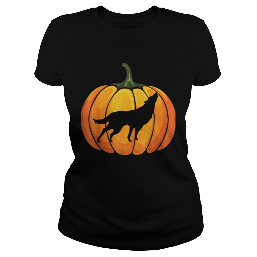 Awesome Wotf Pumpkin Halloween T Animal Lover Gifts Classic Ladies