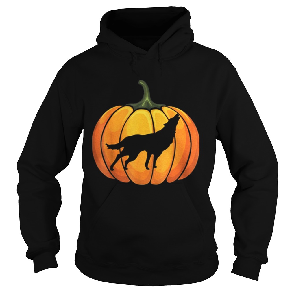 Awesome Wotf Pumpkin Halloween T Animal Lover Gifts Hoodie