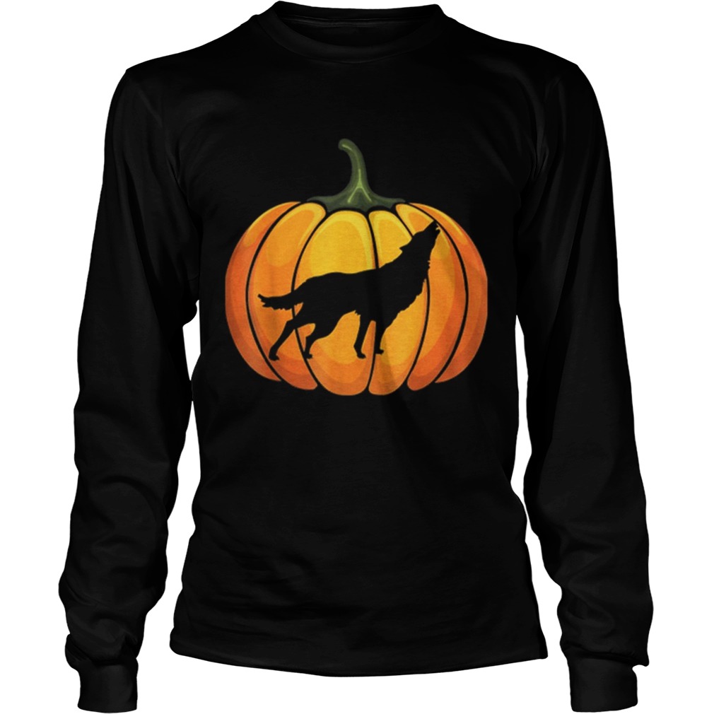 Awesome Wotf Pumpkin Halloween T Animal Lover Gifts LongSleeve