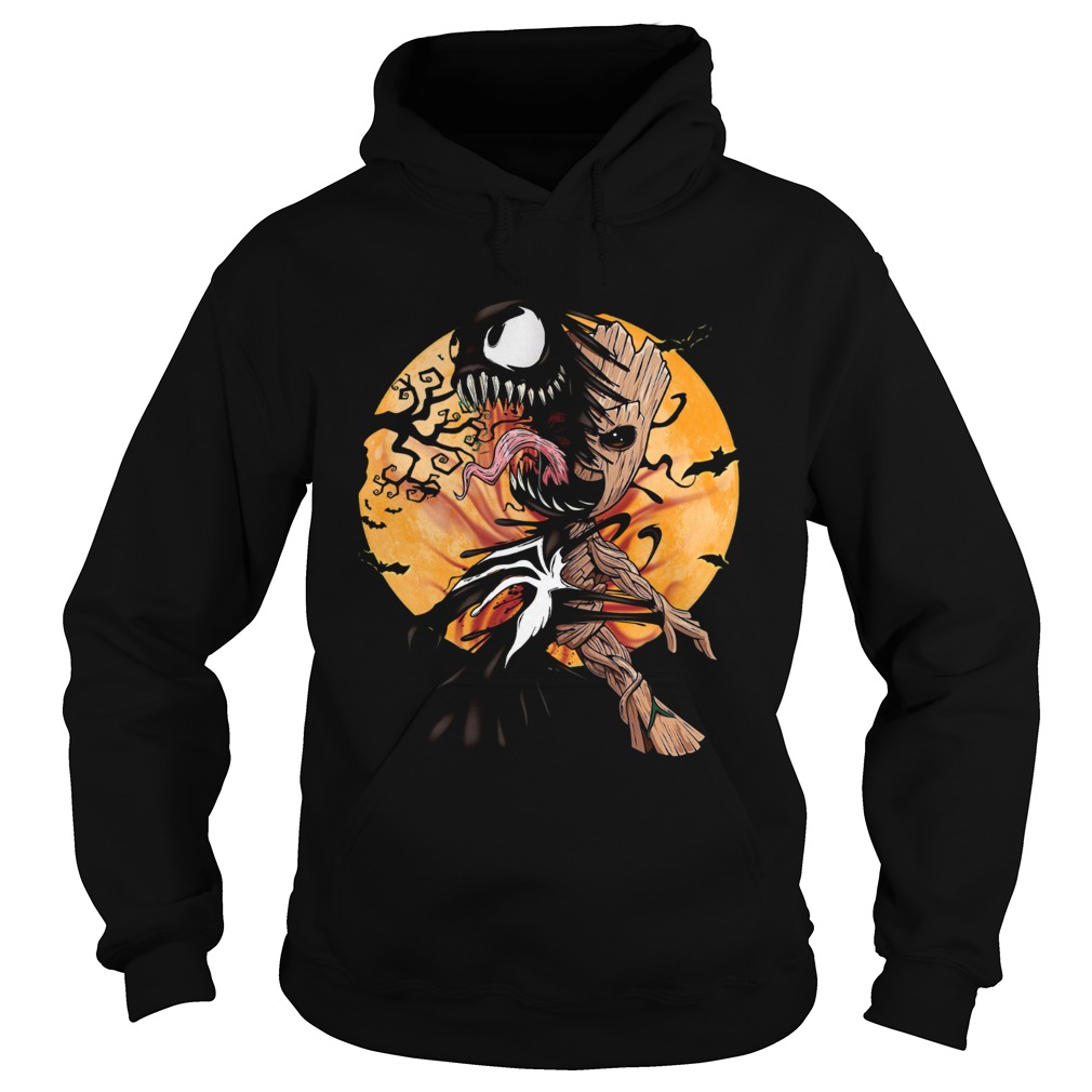 Baby Groot Venom moon Halloween Hoodie