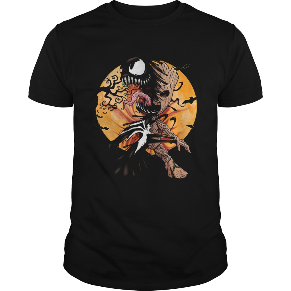 Baby Groot Venom moon Halloween shirt