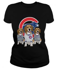 Beagle dog Chicago Cubs  Classic Ladies