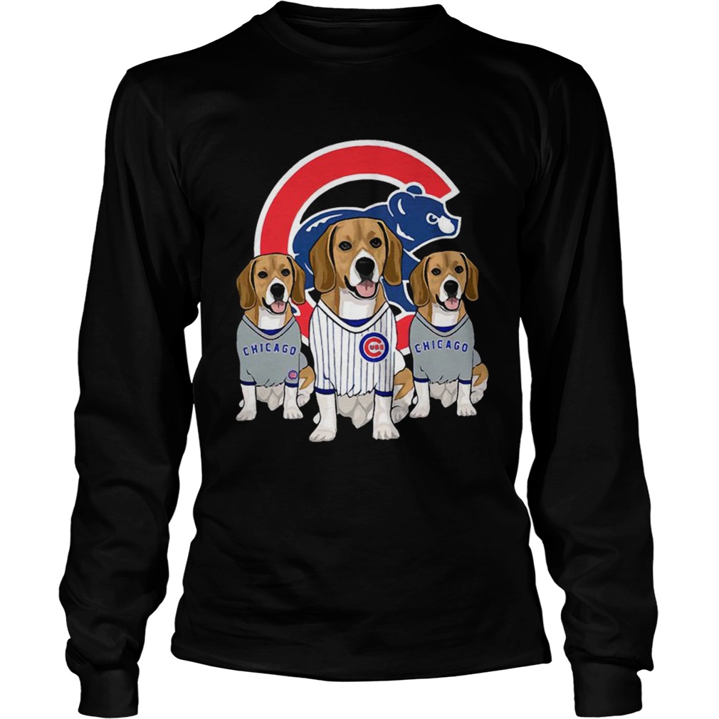 Beagle dog Chicago Cubs LongSleeve