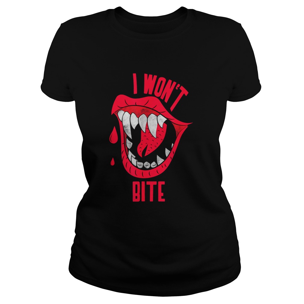 Beautiful Halloweens I Wont Bite Red Lipss Scary Vampire Classic Ladies