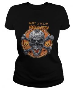 Beautiful Happy Halloween Skull  Classic Ladies