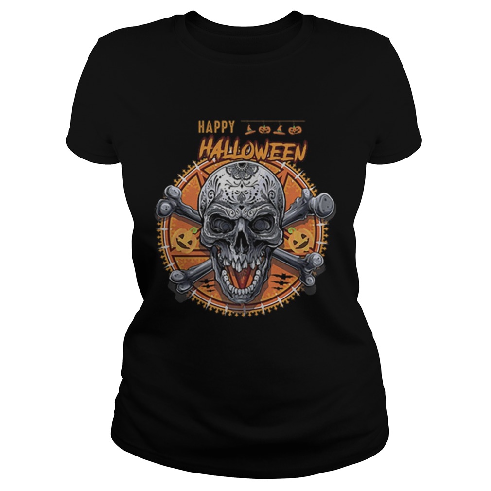 Beautiful Happy Halloween Skull Classic Ladies