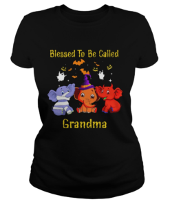 Blessed To Be Called Grandma Elephant TShirt Classic Ladies