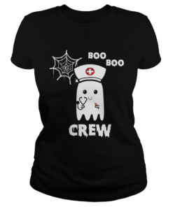 Boo Boo Crew Nurse Ghost Funny Halloween Costume Gift TShirt Classic Ladies