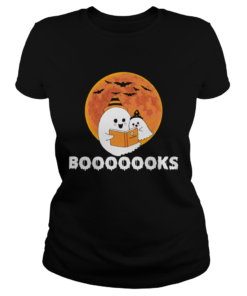 Booooooks Shirt Boo Read Books Halloween TShirt Classic Ladies