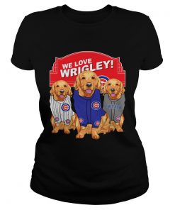 Chicago Cubs Golden Retriever We Love Wrigley  Classic Ladies