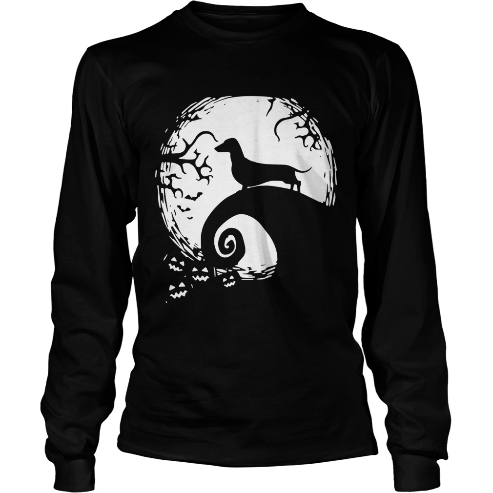 Dachshund in the midnight moon Halloween LongSleeve