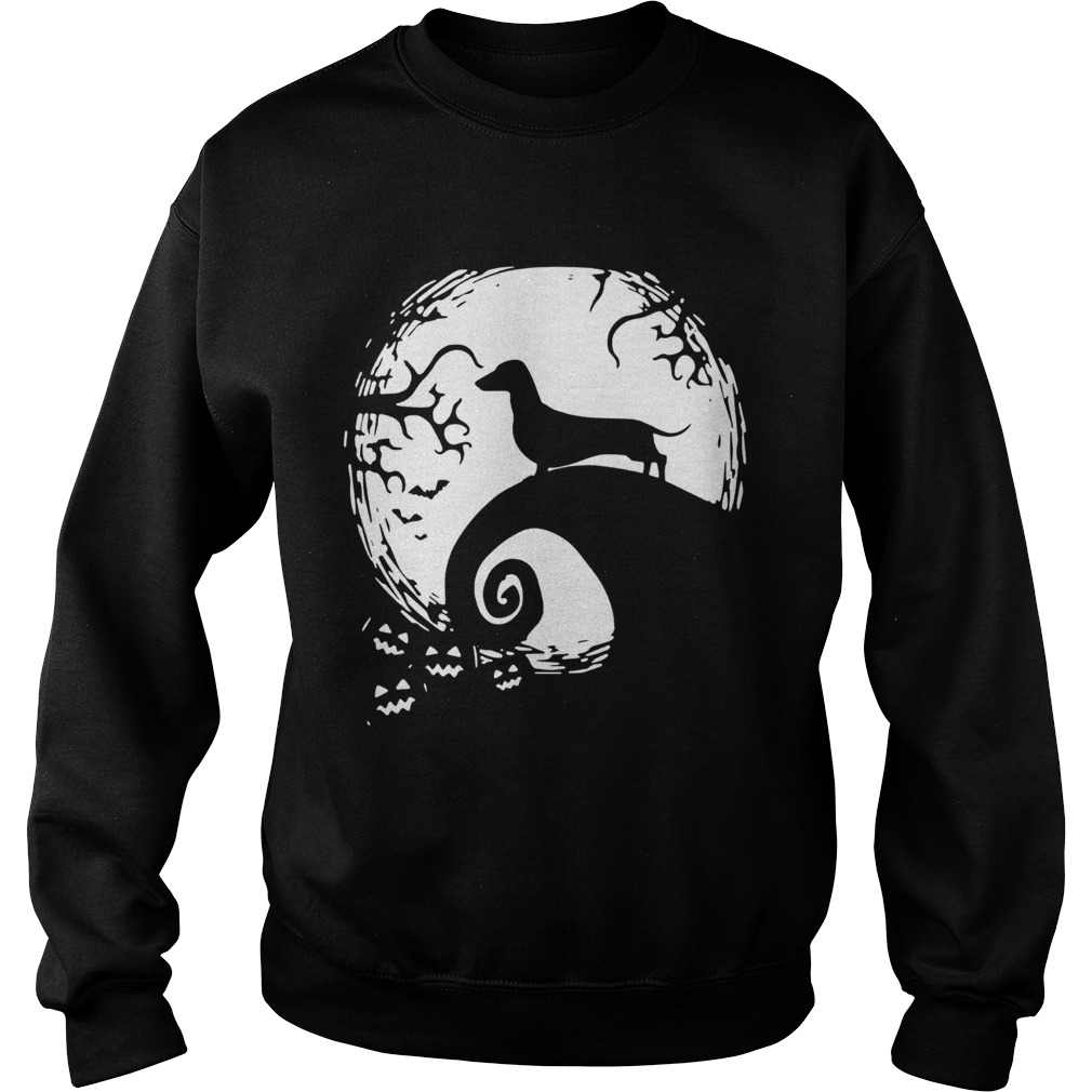 Dachshund in the midnight moon Halloween Sweatshirt