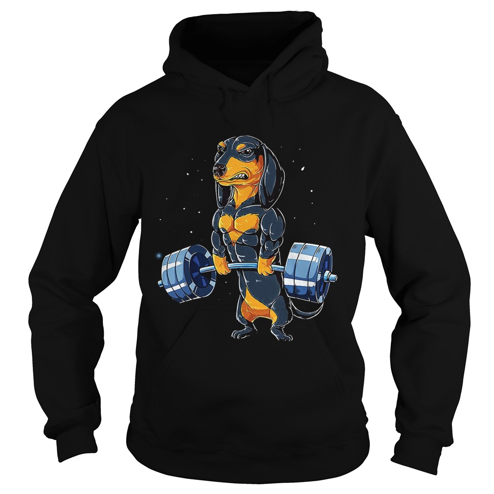 Dachshund weightlifting Hoodie