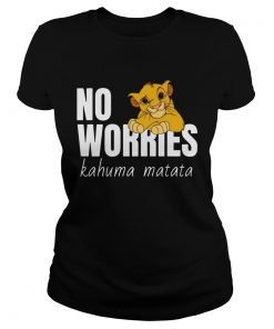 Disney Lion King Classic No Worries Simba Funny TShirt Classic Ladies