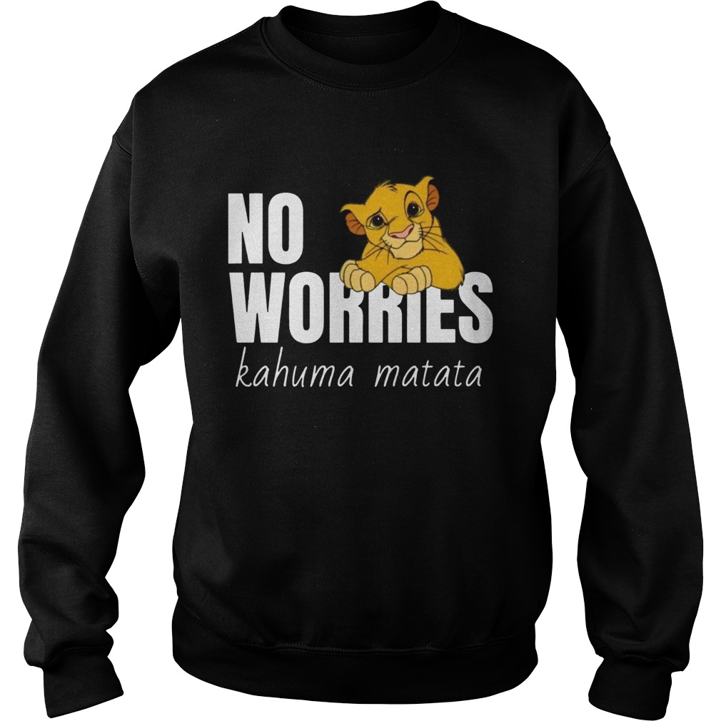 Disney Lion King Classic No Worries Simba Funny TShirt Sweatshirt