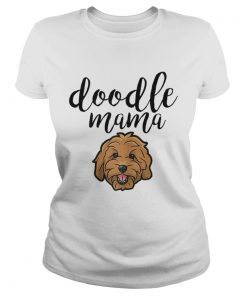 Doodle Mama Cute Dog Face Goldendoodle  Classic Ladies