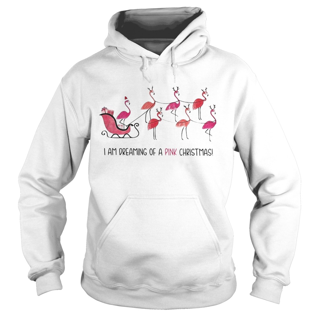 Flamingo I am dreaming of a pink Christmas Hoodie