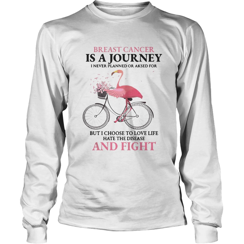 Flamingo breast cancer is a journey I never planned or asked for LongSleeve