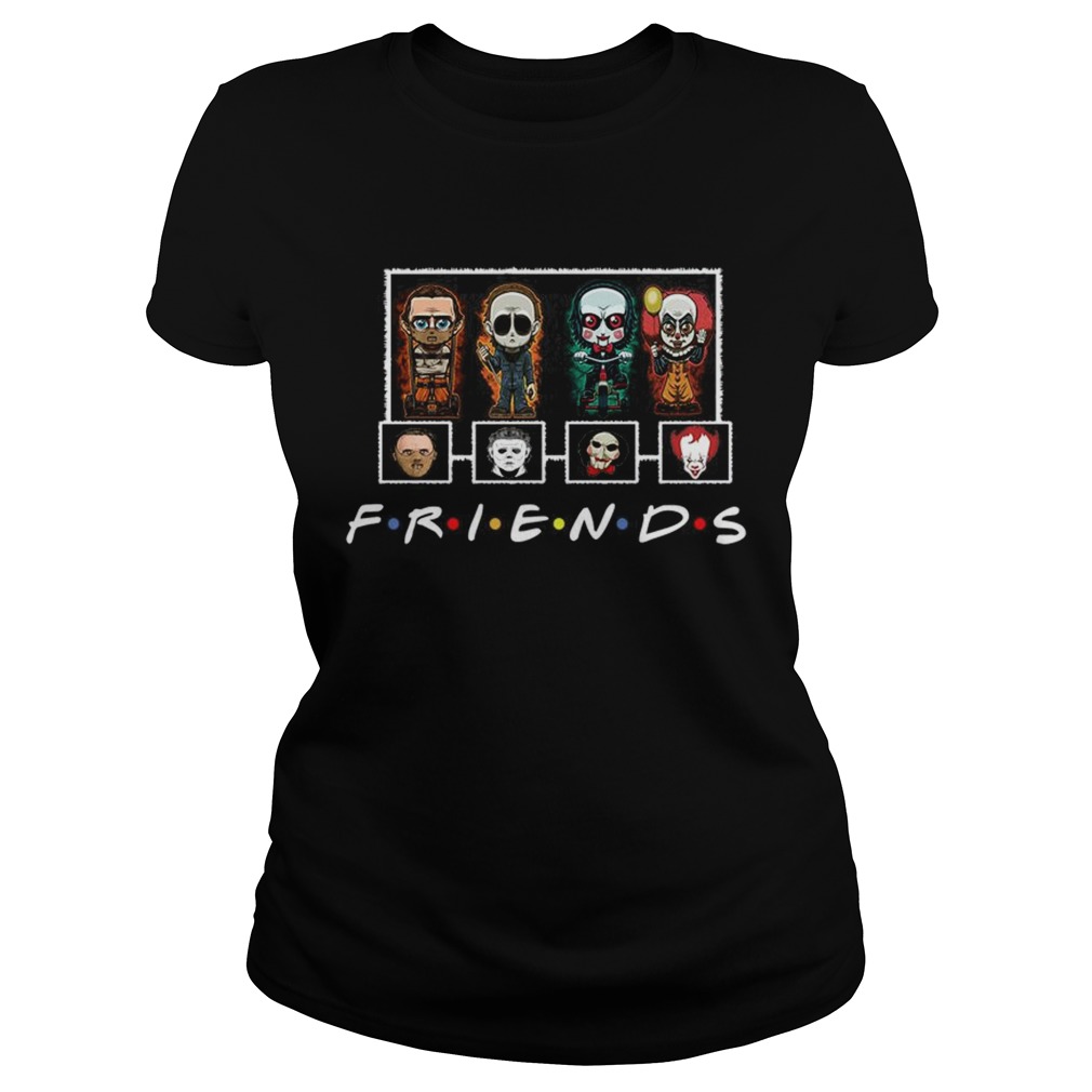 Friends Horror Movie Creepy Halloween Funny TShirt Classic Ladies