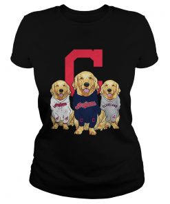 Golden Retriever Cleveland Indians  Classic Ladies