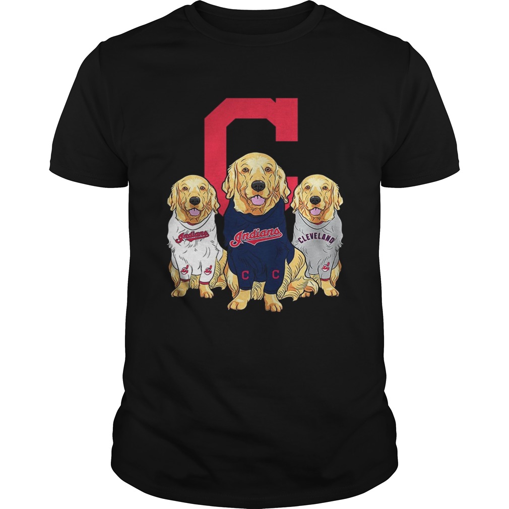 Golden Retriever Cleveland Indians shirt