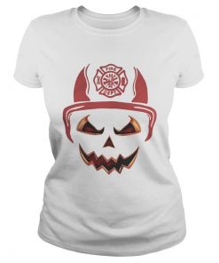 Halloween Pumpkin Firefighter Fireman Fire  Classic Ladies