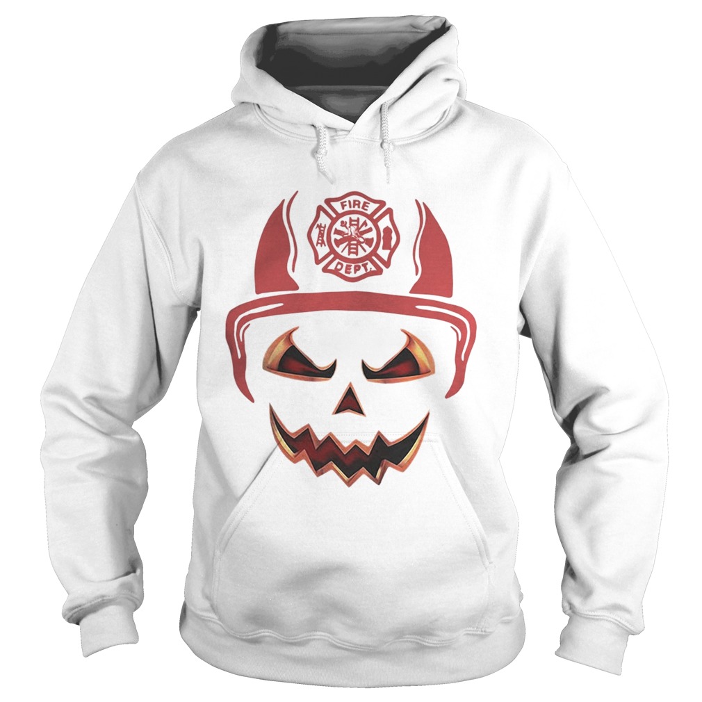 Halloween Pumpkin Firefighter Fireman Fire Hoodie