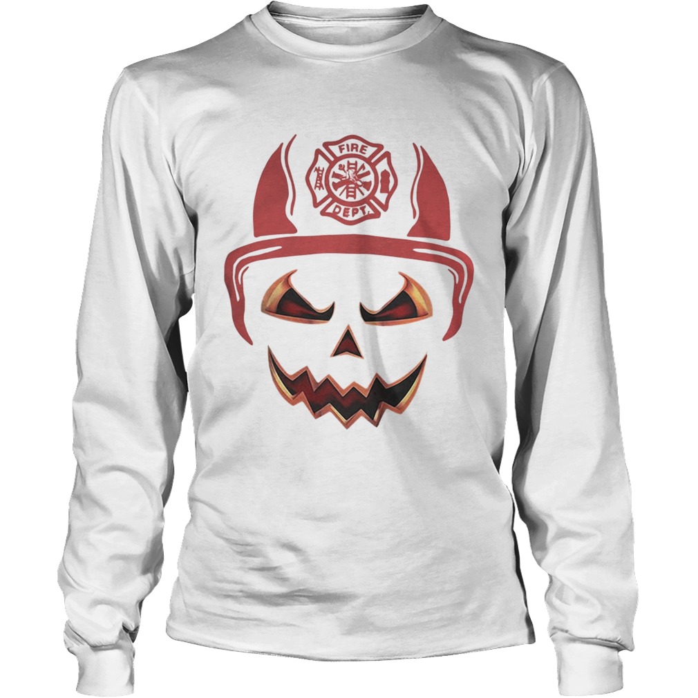 Halloween Pumpkin Firefighter Fireman Fire LongSleeve