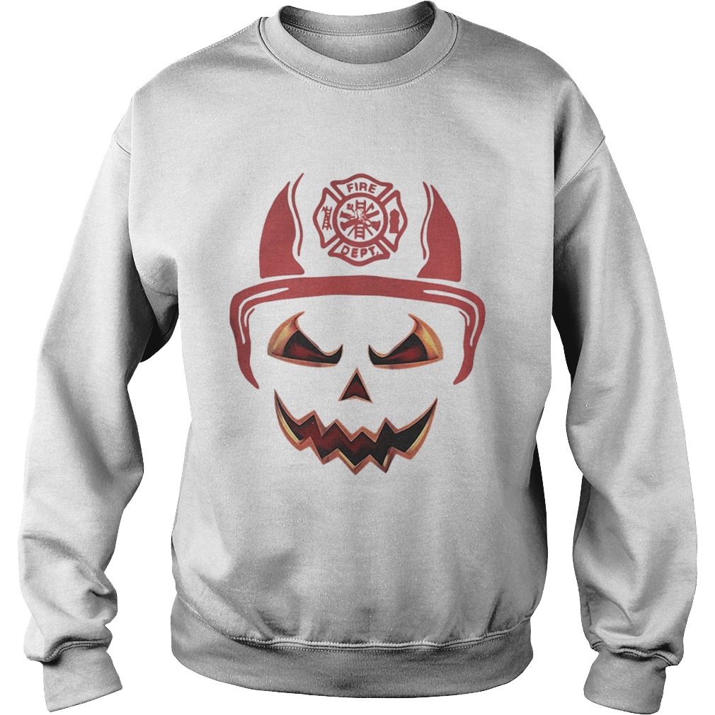 Halloween Pumpkin Firefighter Fireman Fire Sweatshirt