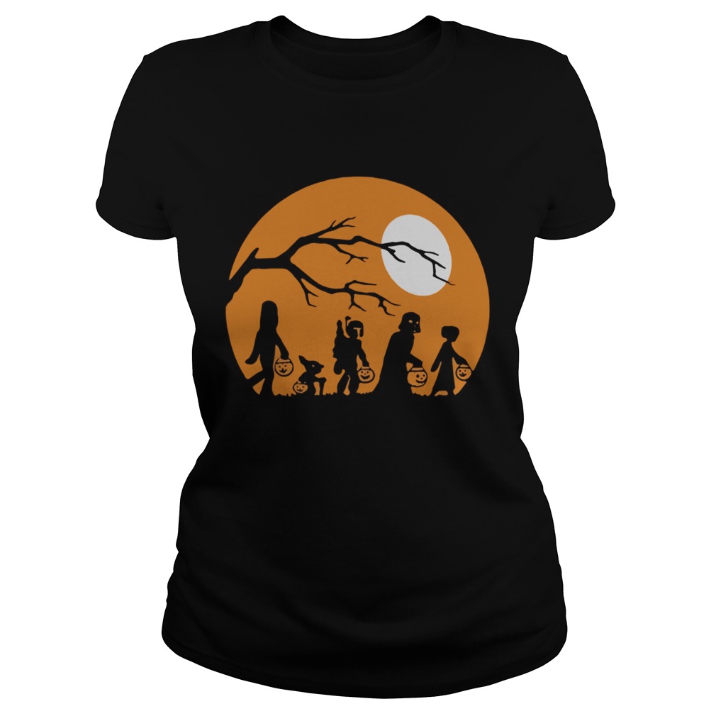 Halloween Trick or Treat Star Wars moon Classic Ladies