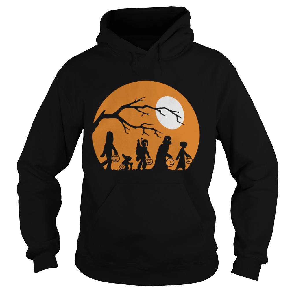 Halloween Trick or Treat Star Wars moon Hoodie