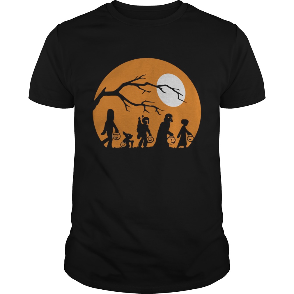 Halloween Trick or Treat Star Wars moon shirt