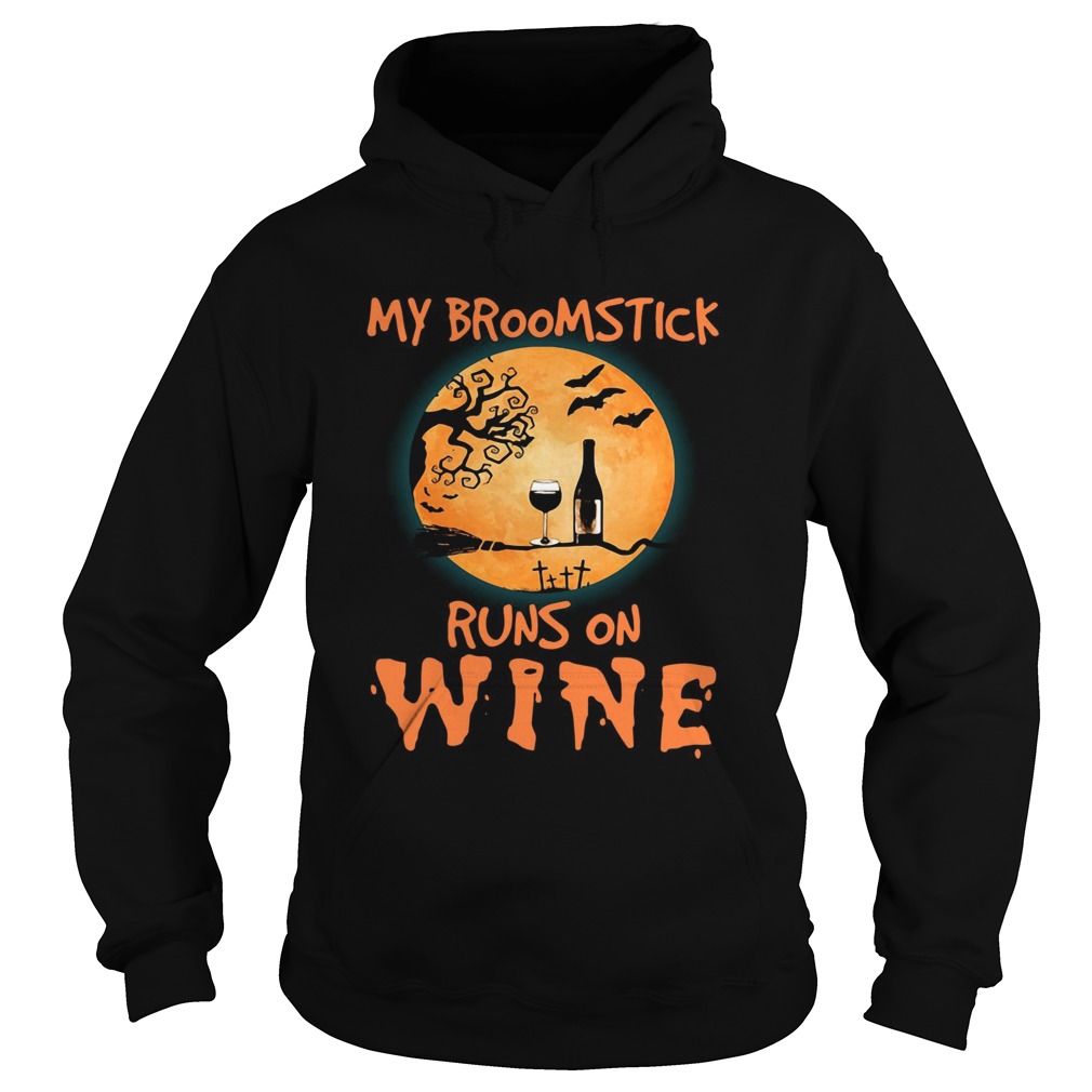 Halloween my broomstick runs on wine Hoodie