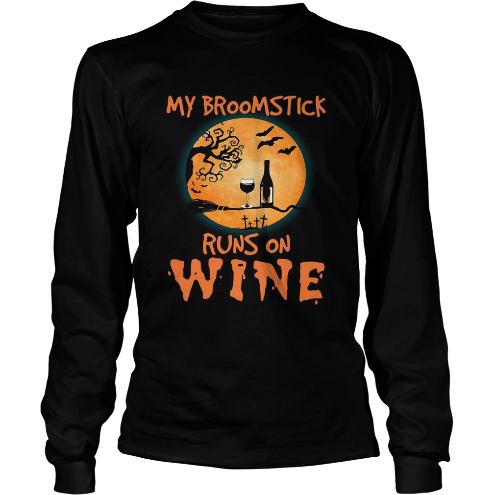 Halloween my broomstick runs on wine LongSleeve