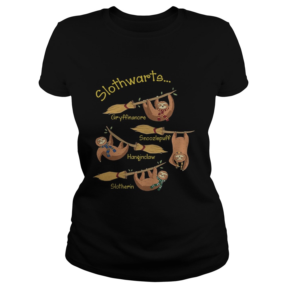 Harry Potter Slothwarts Gryffinsnore Snoozlepuff Hanginclaw Slotherin Shirt Classic Ladies