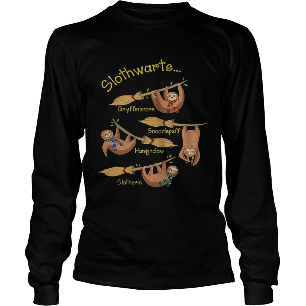 Harry Potter Slothwarts Gryffinsnore Snoozlepuff Hanginclaw Slotherin Shirt LongSleeve