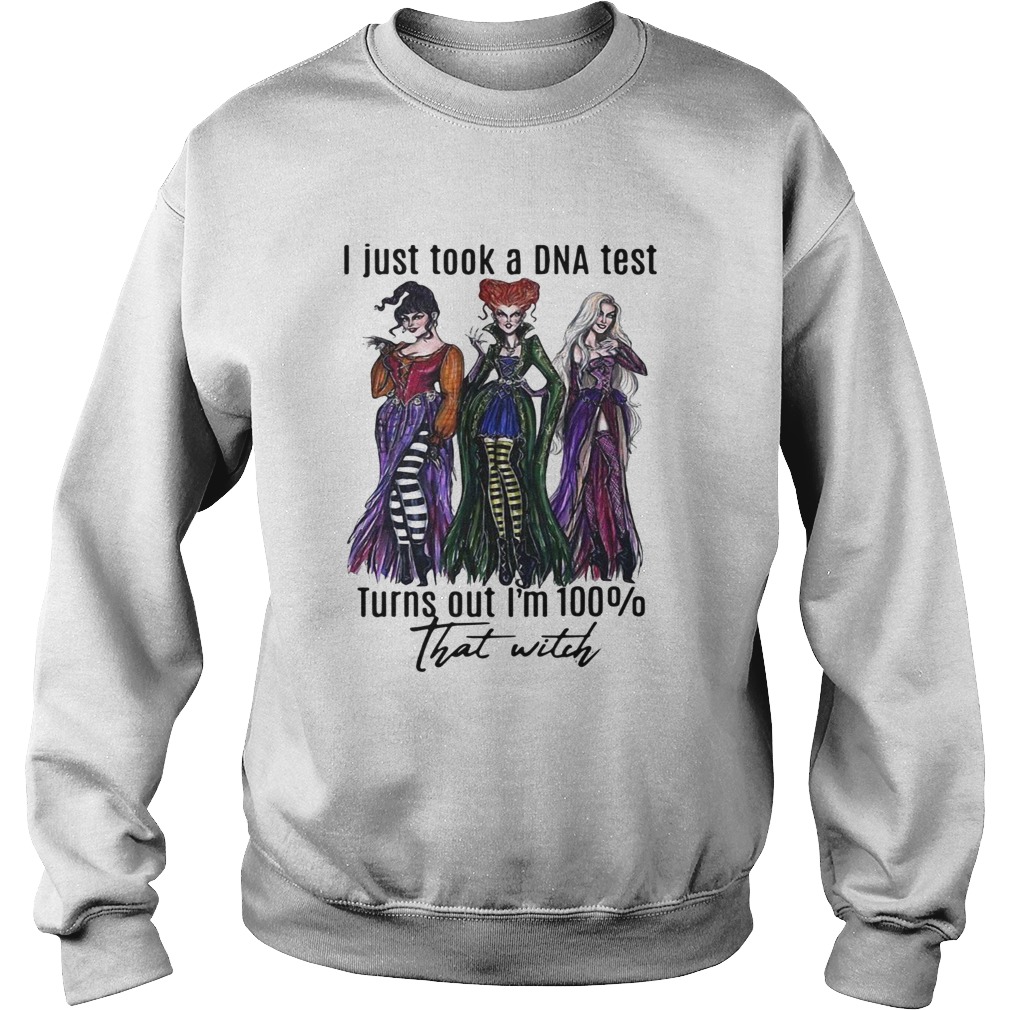 Hocus Pocus I just took a DNA test turns out Im 100 that witch Halloween Sweatshirt