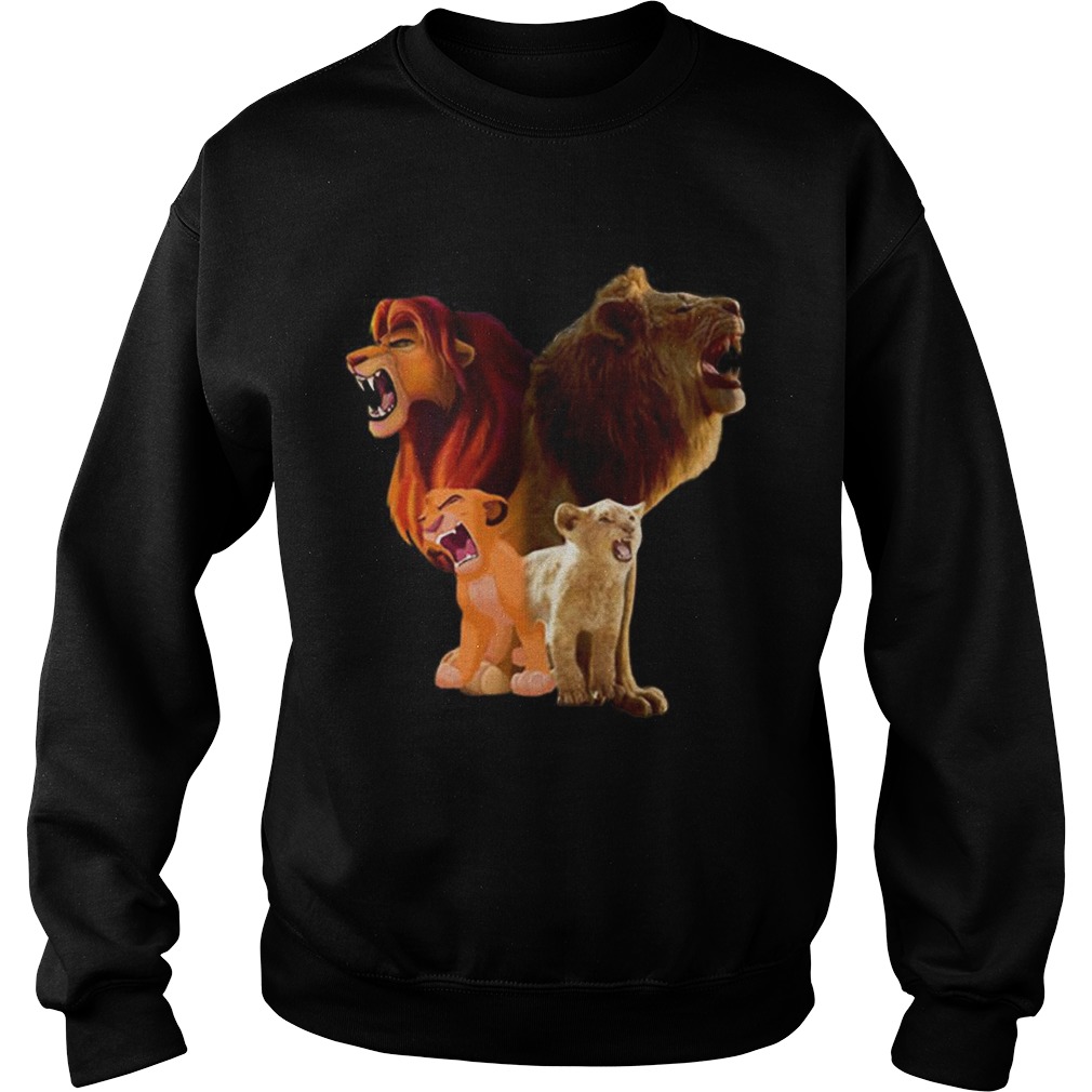 Hot Baby Simba and adult Simba The Lion King 2019 Sweatshirt