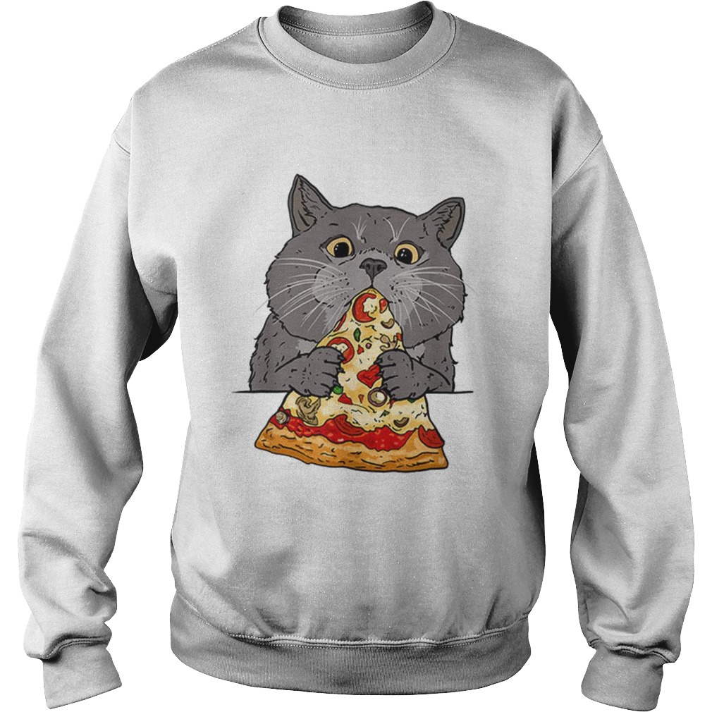 Hot Cute Cat Like Pizza With Cheese Cats Lovers Sweatshirt