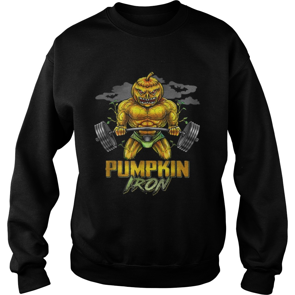 Hot Halloween Gym Workout Pumpkin Iron Motivation Men Workout Sweatshirt