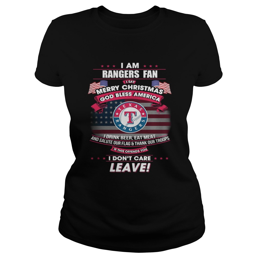 I am Rangers fan I say Merry Christmas god bless America Classic Ladies