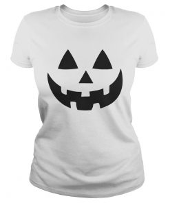 Jack O Lantern Halloween Pumpkin Face Shirt Classic Ladies