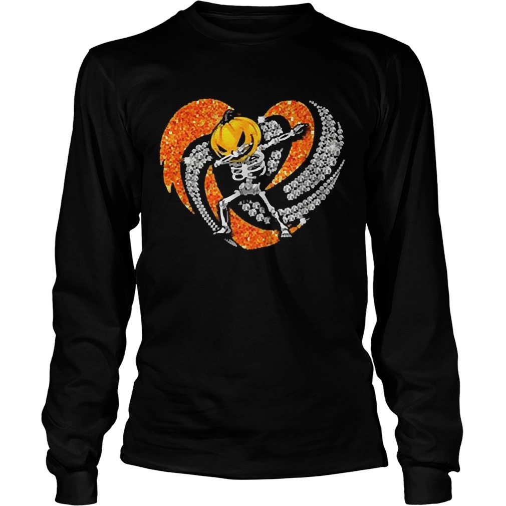 Jack Skellington Pumpkin dabbing heart bling Halloween LongSleeve