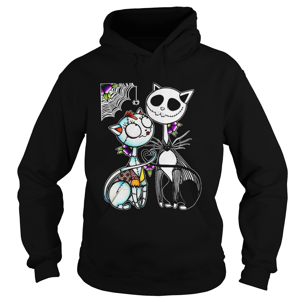 Jack Skellington and Sally cat Hoodie